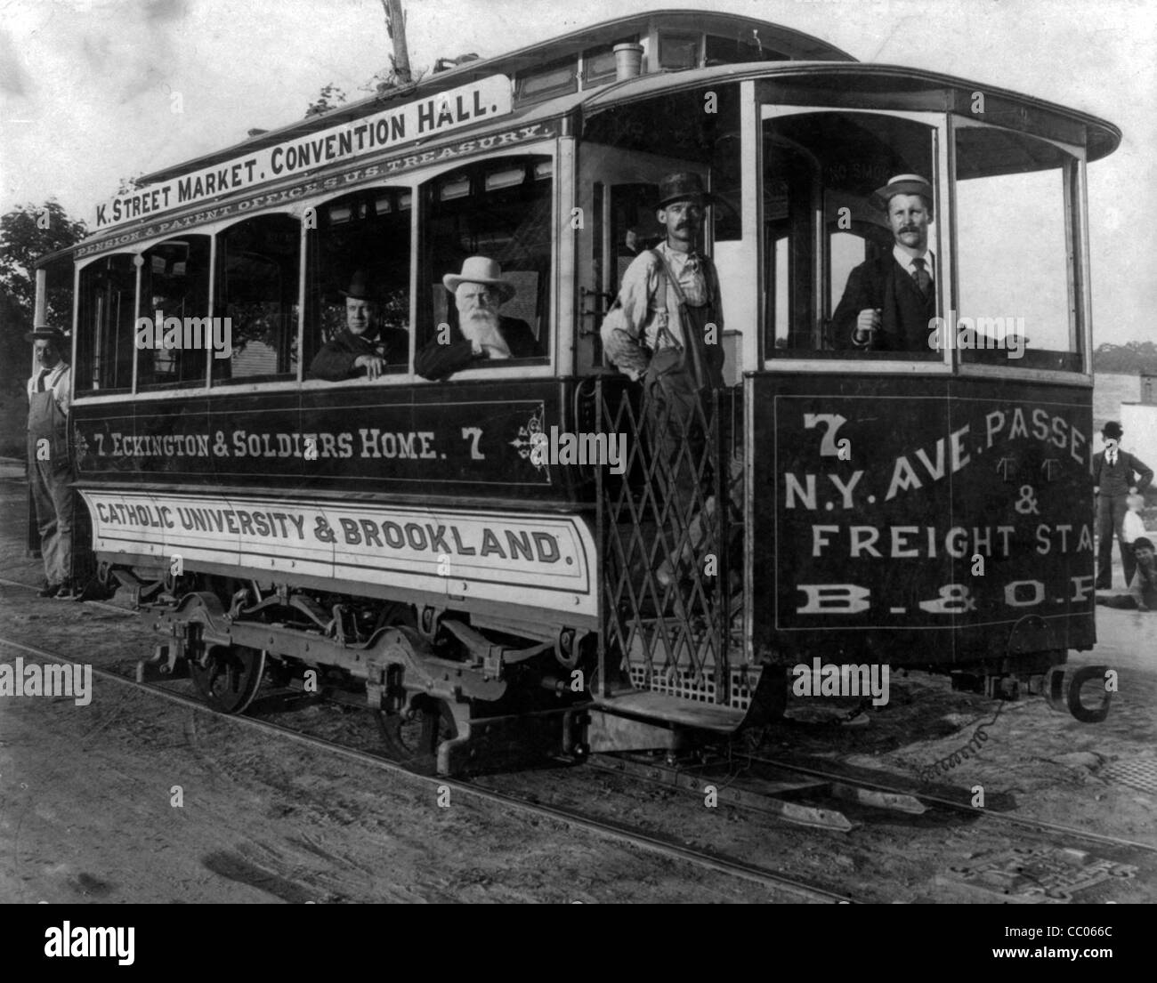 Street car, Washington, D.C., circa 1890 Foto Stock