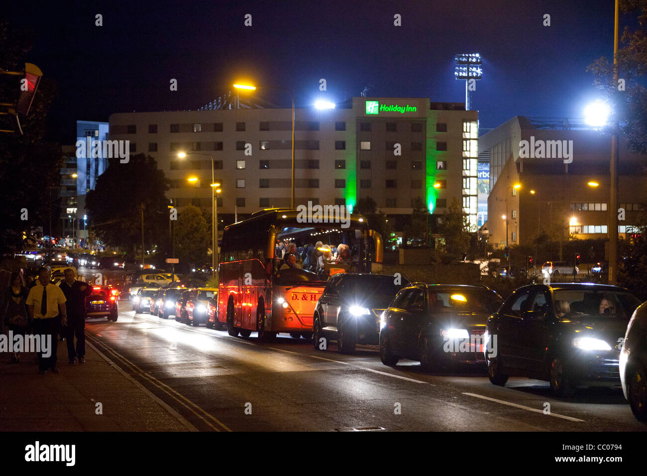 Norwich di notte Foto Stock