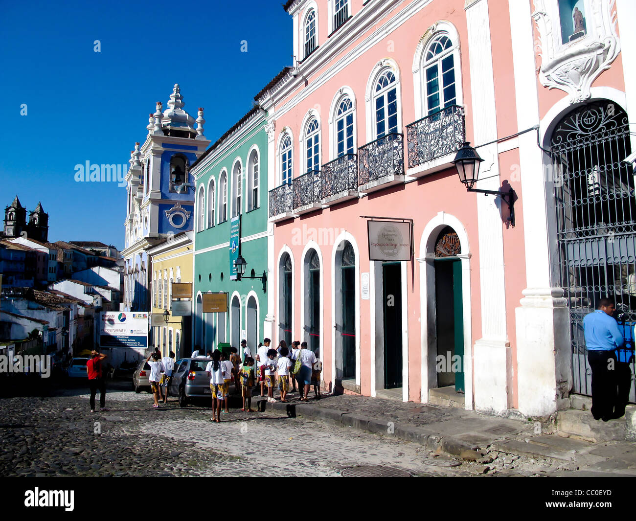 Pelourinho vecchio centro storico di Salvador de Bahia, Brasile Foto Stock