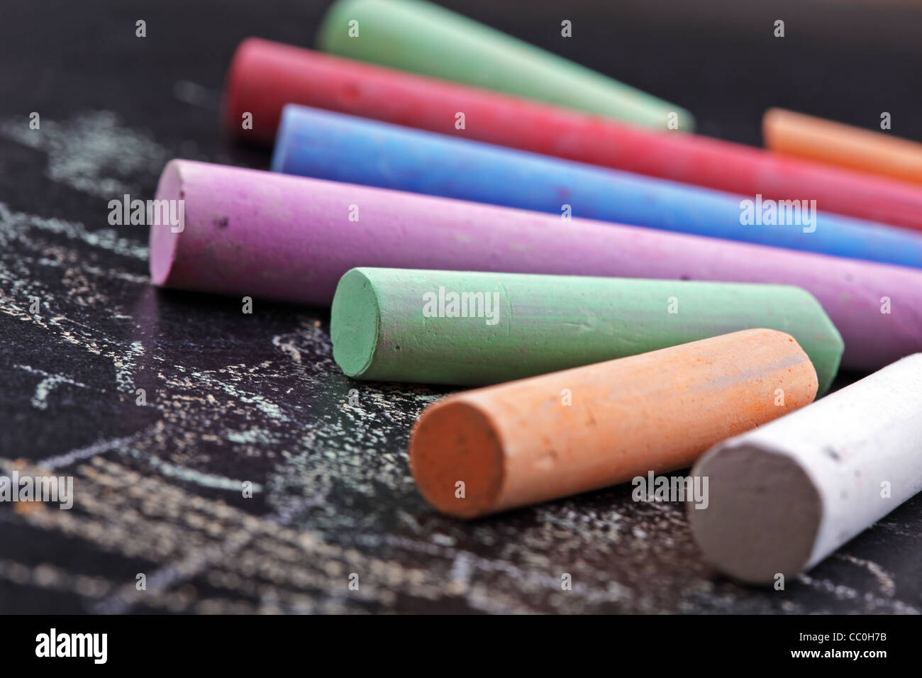 Bastoni colorati di Chalk Foto Stock