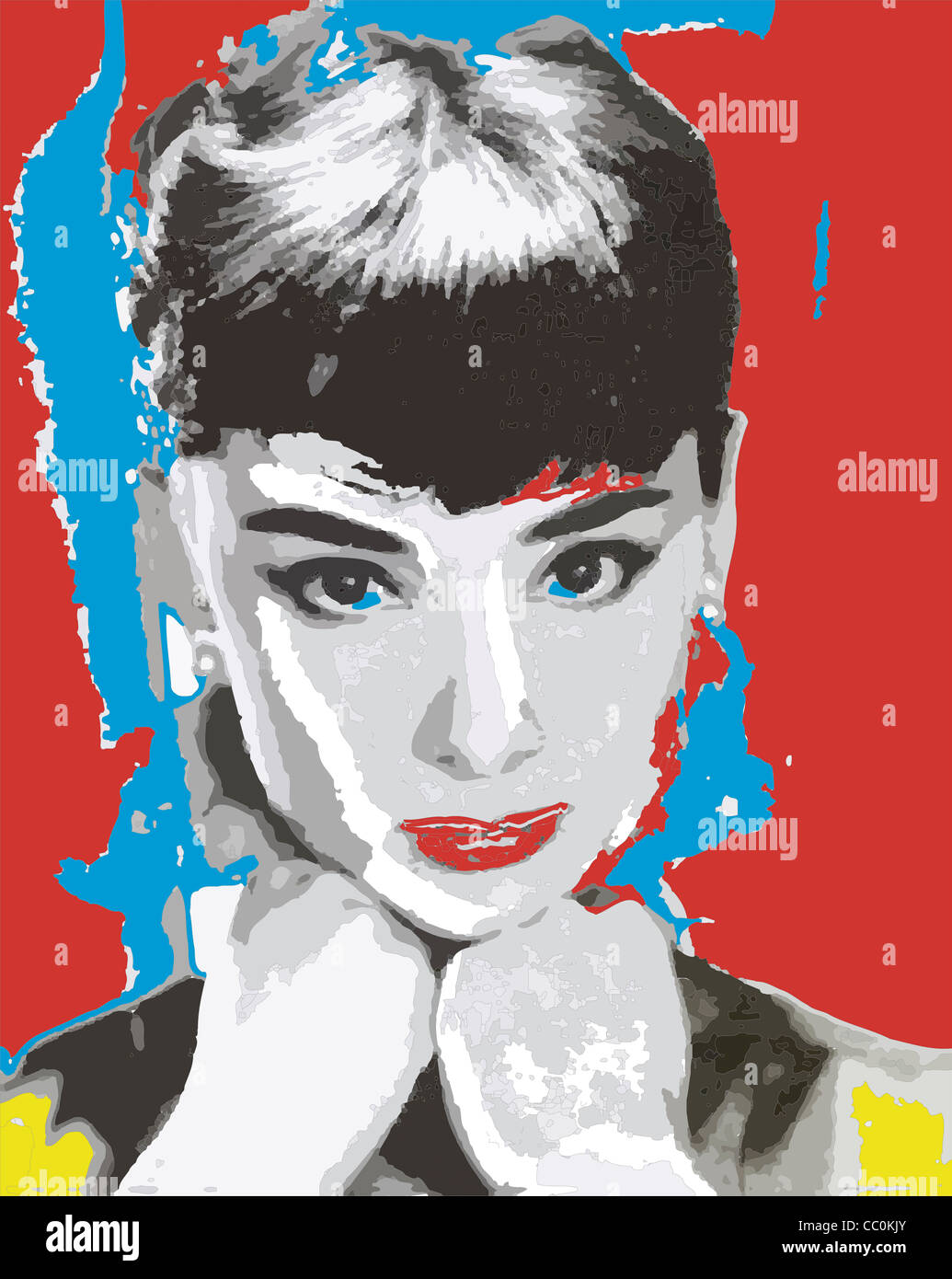 Audrey Hepburn Multicolor 2 Foto Stock