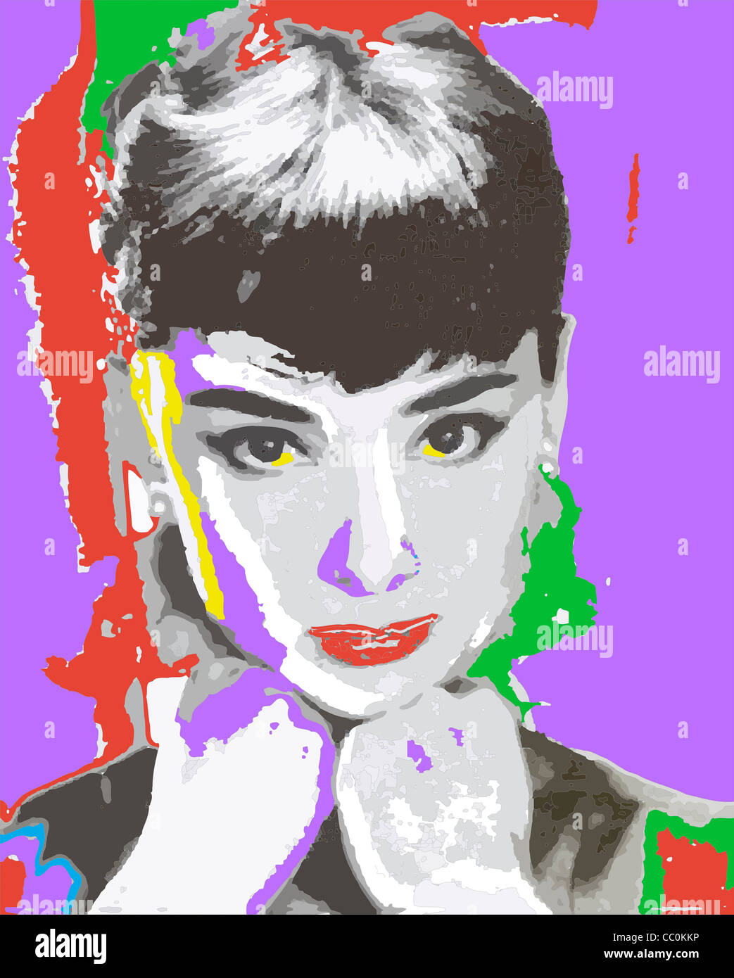 Audrey Hepburn Multicolor Foto Stock