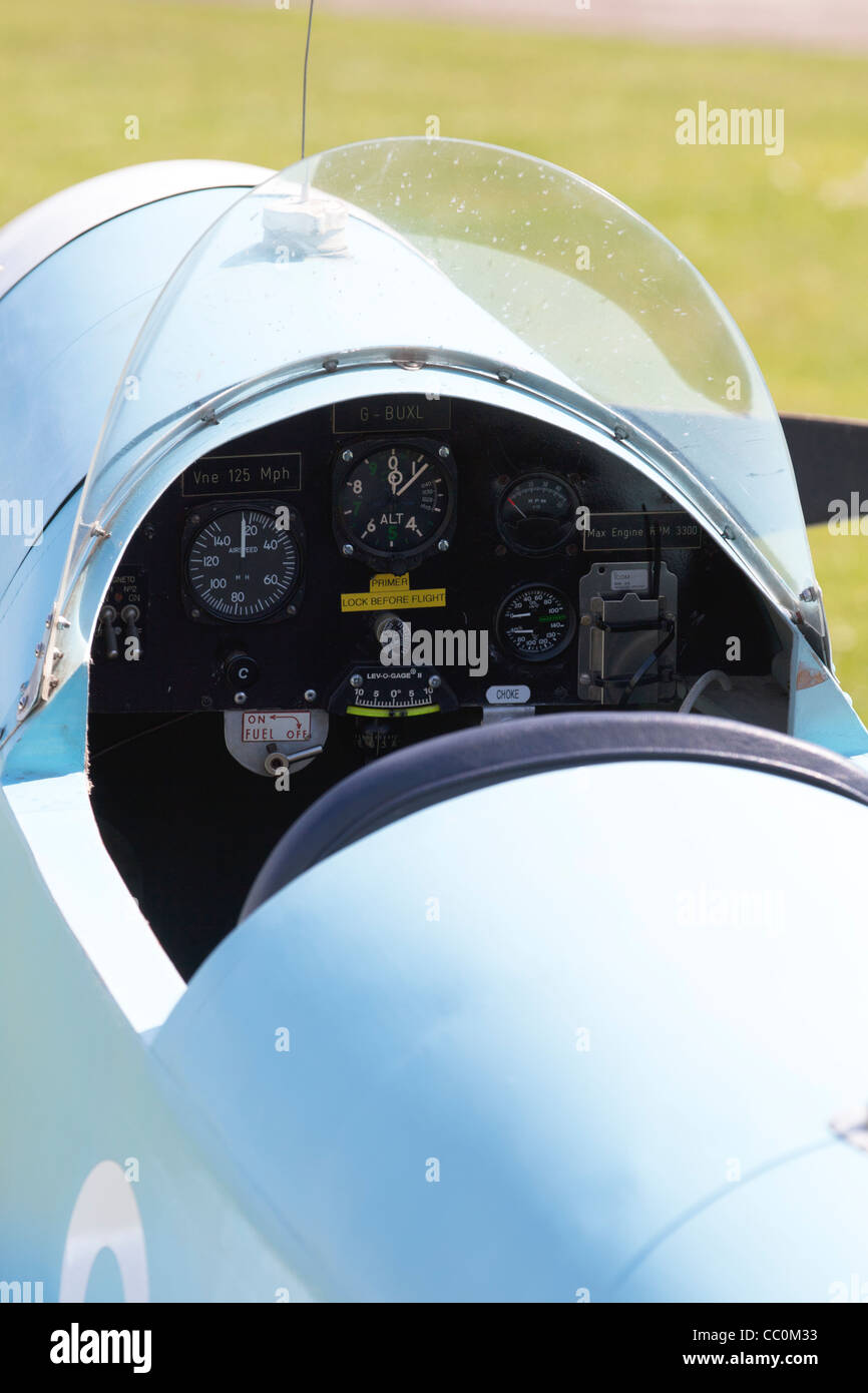 Taylor monoplan G-BUXL close-up del cockpit Foto Stock