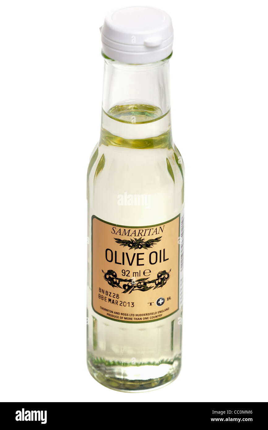 92 ml flacone del Samaritano Olio d'oliva Foto Stock