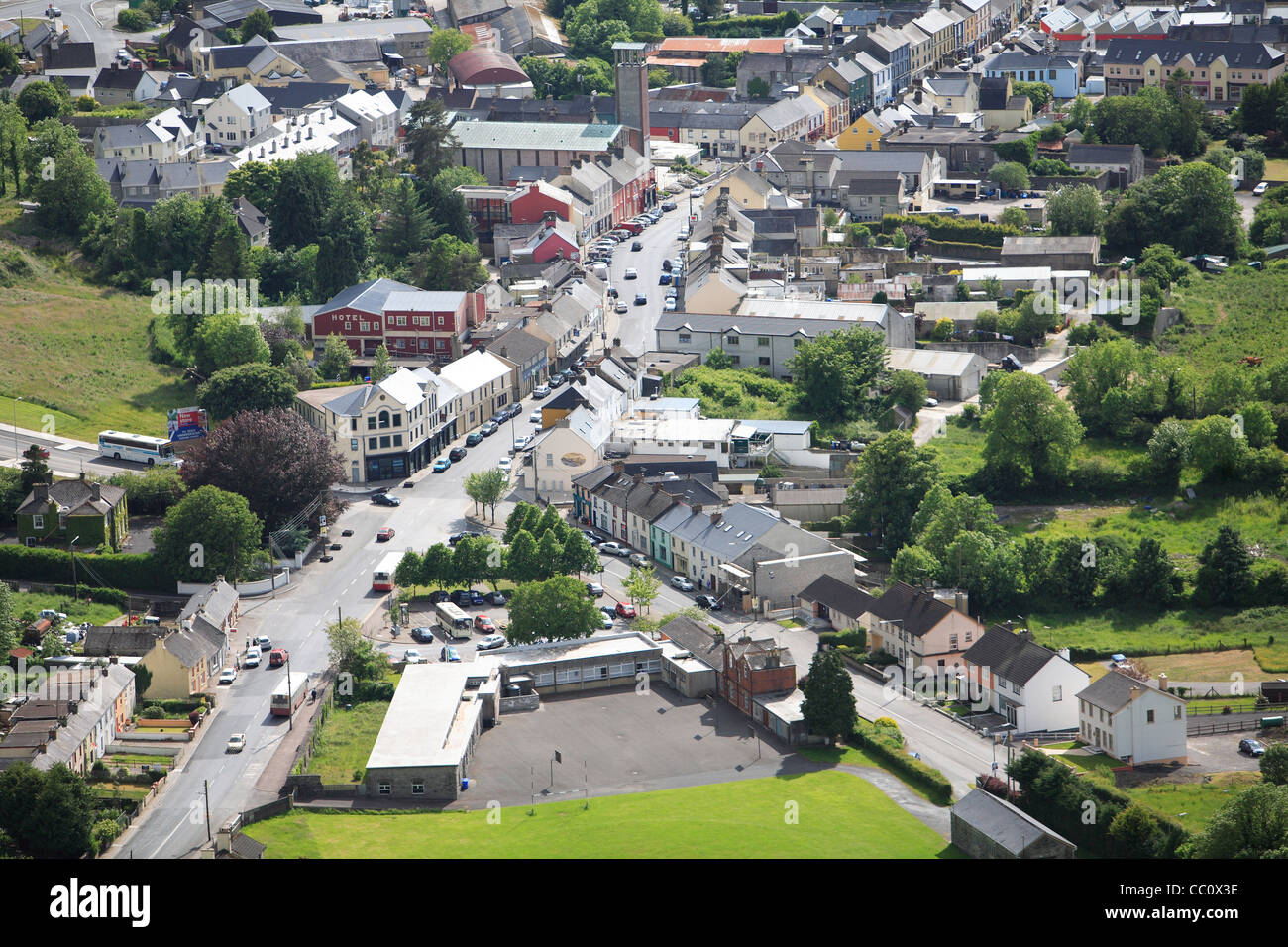 Vista aerea del Ballinamore. Co. Leitrim . L'Irlanda Foto Stock