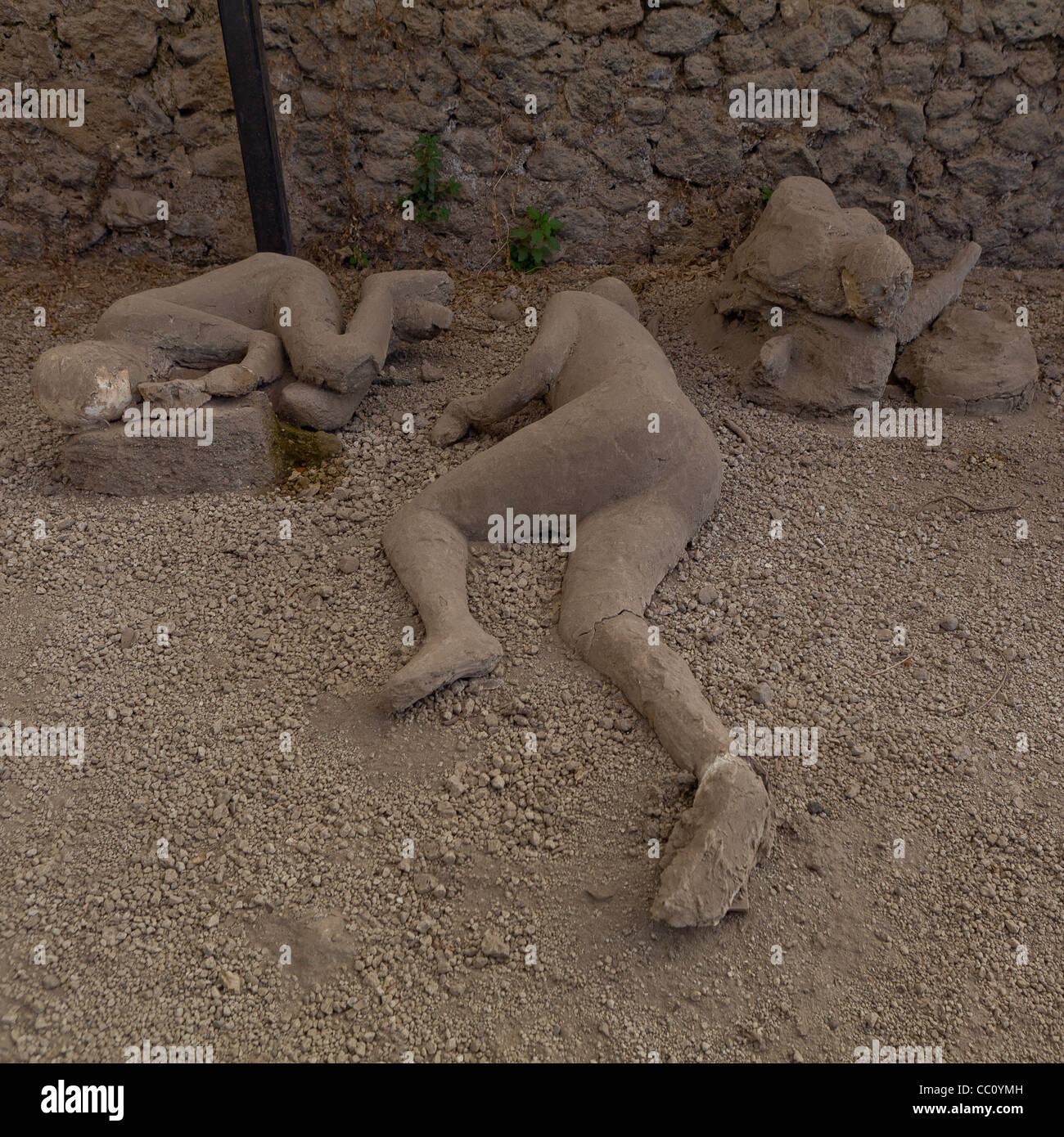 "Giardino dei fuggitivi" pietrificati dei cadaveri di Pompei Campania Italia Foto Stock