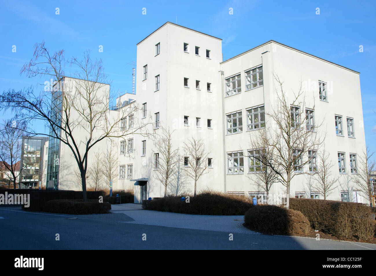 Fachhochschule Jena, Università di Scienze Applicate, ex fabbrica Zeiss, Jena, Turingia, Germania Foto Stock