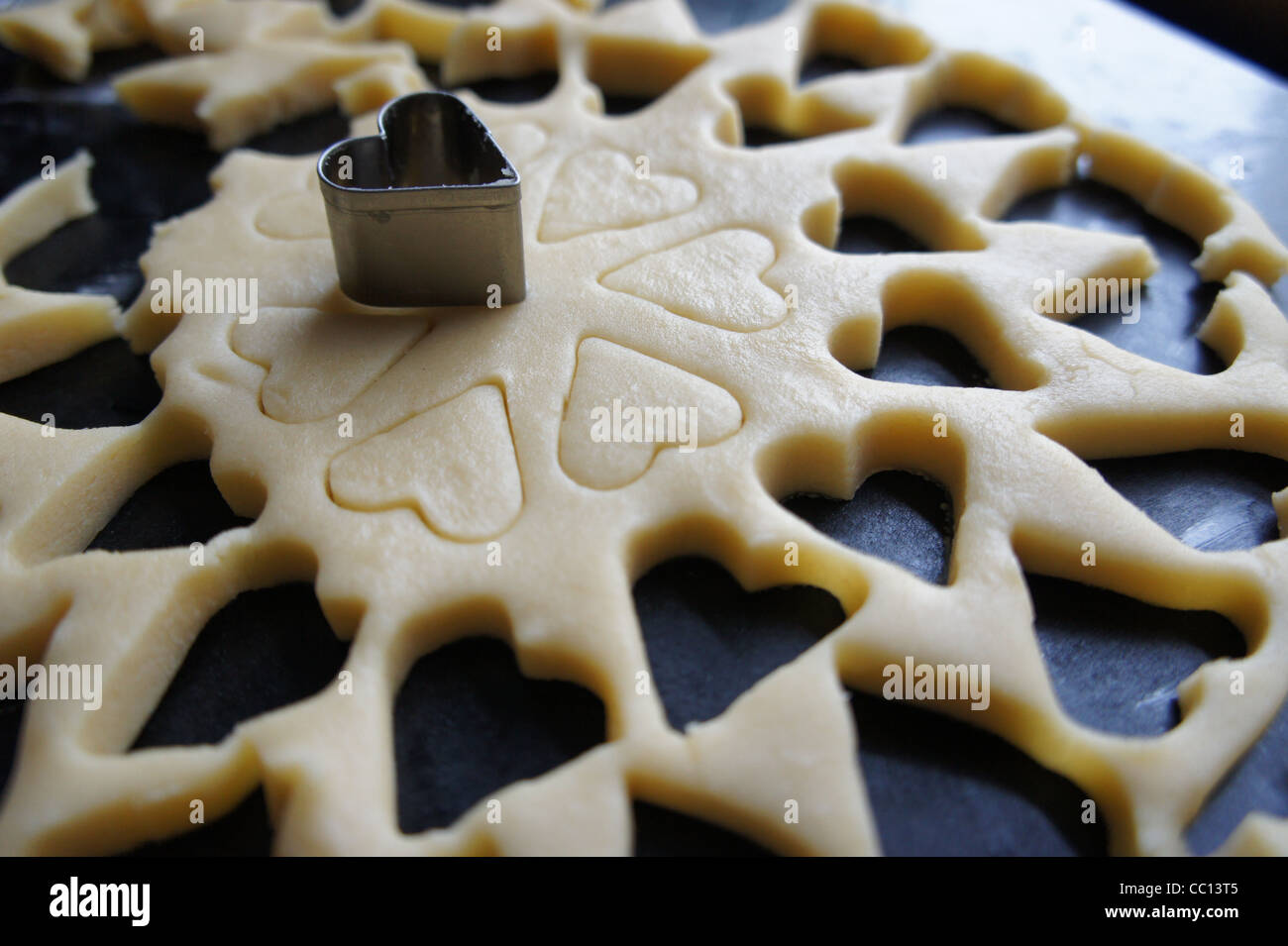 SONY DSC , biscotto pezzi tagliati dal laminato frollini impasto Foto Stock