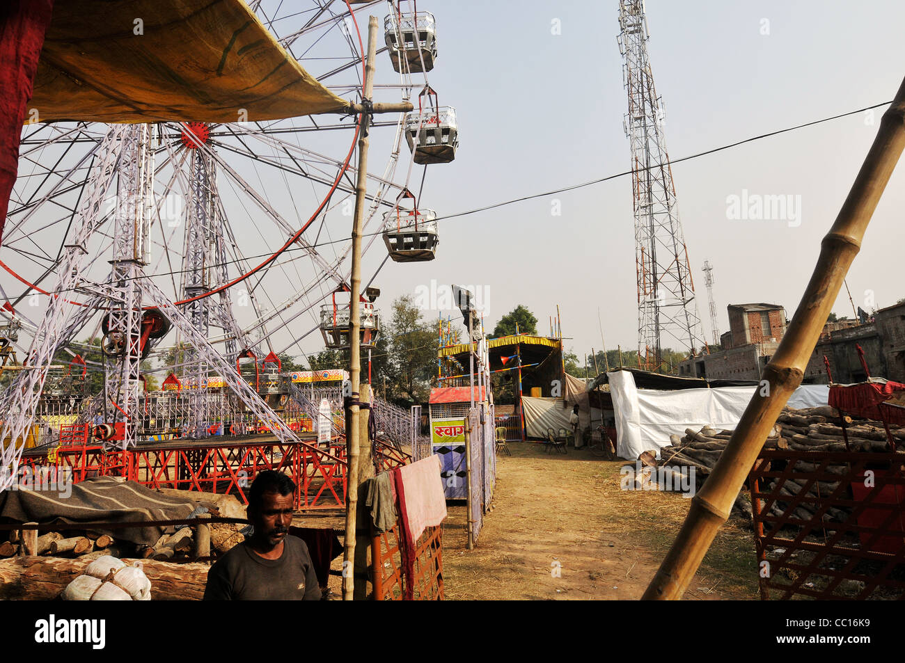 Una fiera (mela) a Kenduli nello stato indiano del Bengala Occidentale Foto Stock