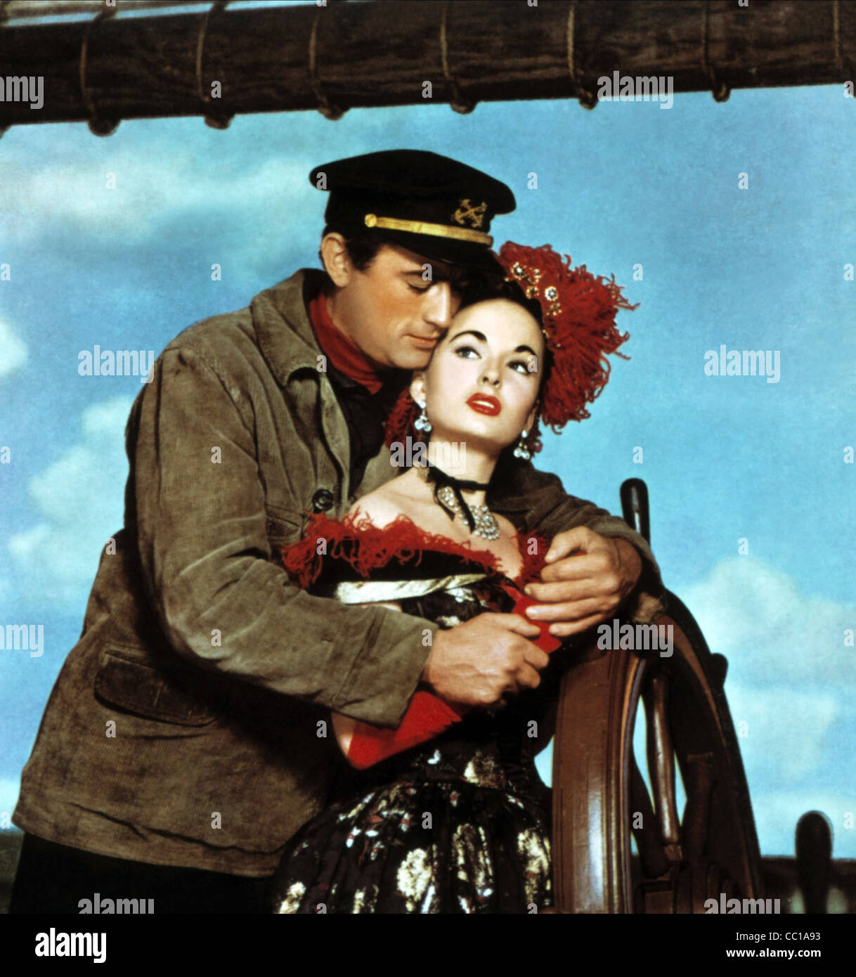 GREGORY PECK, ANN BLYTH, il mondo nelle sue braccia, 1952 Foto Stock