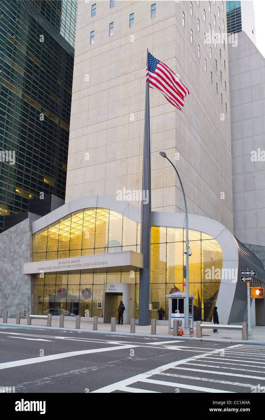 Missione degli Stati Uniti presso il Palazzo delle Nazioni Unite a New York City Foto Stock