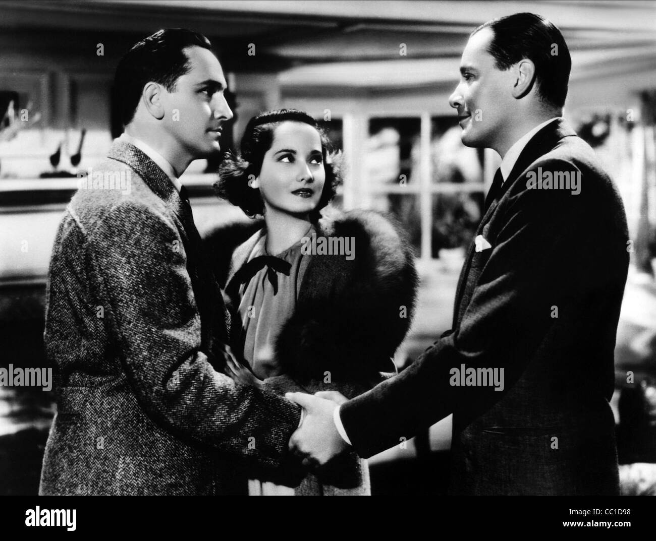 FREDRIC MARCH, MERLE OBERON, HERBERT MARSHALL, l'angelo scuro, 1935 Foto Stock