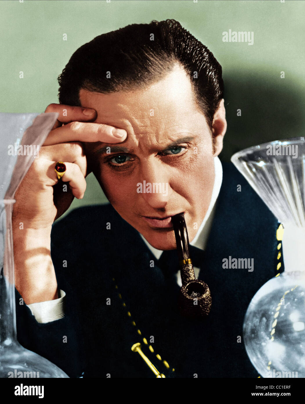 BASIL RATHBONE Sherlock Holmes: Il Segugio del BASKERVILLES (1939) Foto Stock