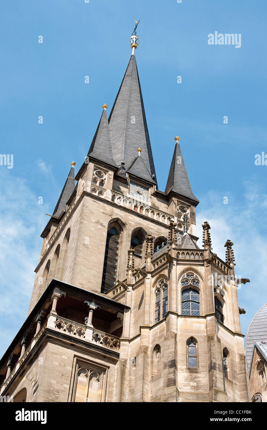La Cattedrale di Aquisgrana noto anche come Cattedrale imperiale o Royal chiesa di Santa Maria a Aachen, Germania Foto Stock