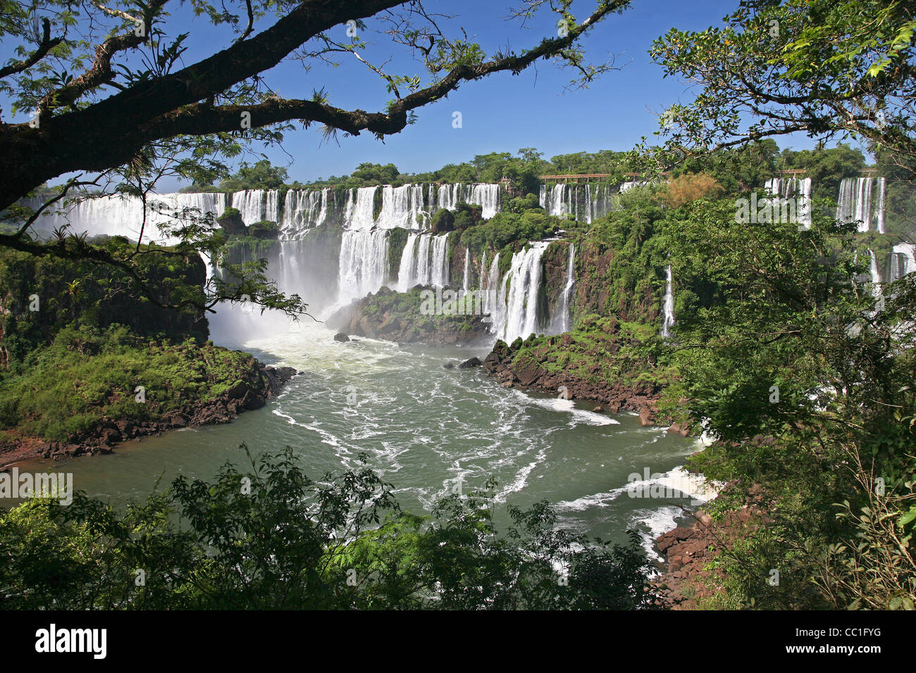 Cascate di Iguassù / Iguassu Falls / Iguaçu cade visto dall Argentina Foto Stock