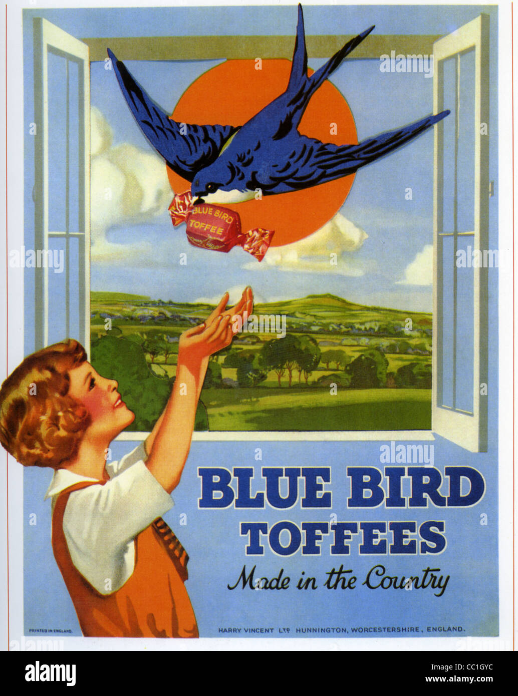 BLUE BIRD caramelle annuncio circa 1930 Foto Stock