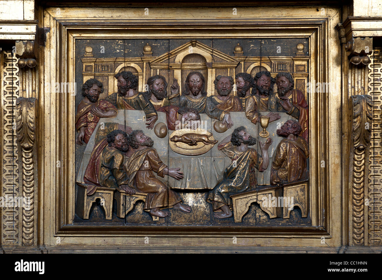 Da Catedral da Sé, Sao Vincente cappella, scena biblica, Porto, Portogallo, Patrimonio Mondiale dell Unesco Foto Stock