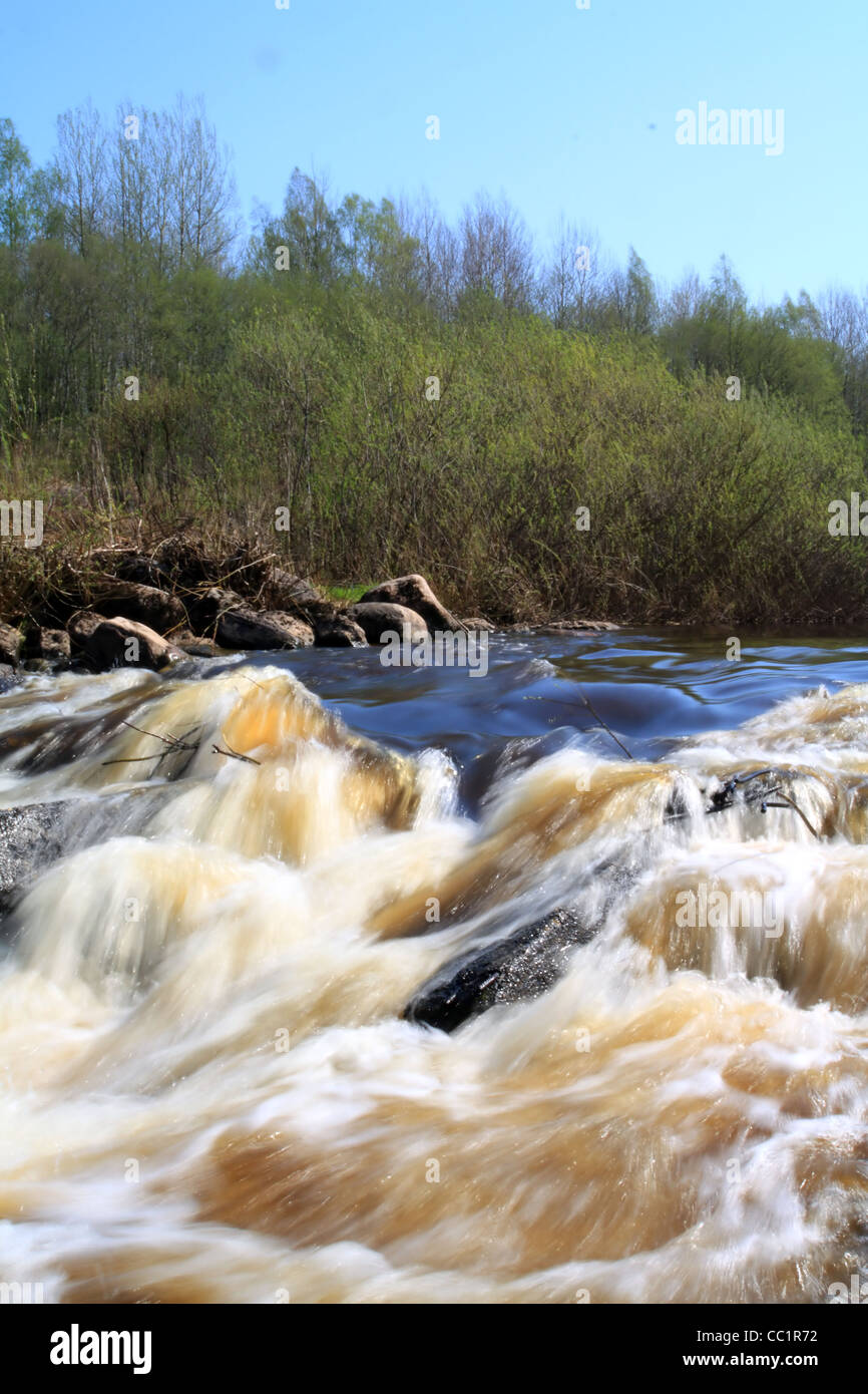 flusso del fiume Foto Stock