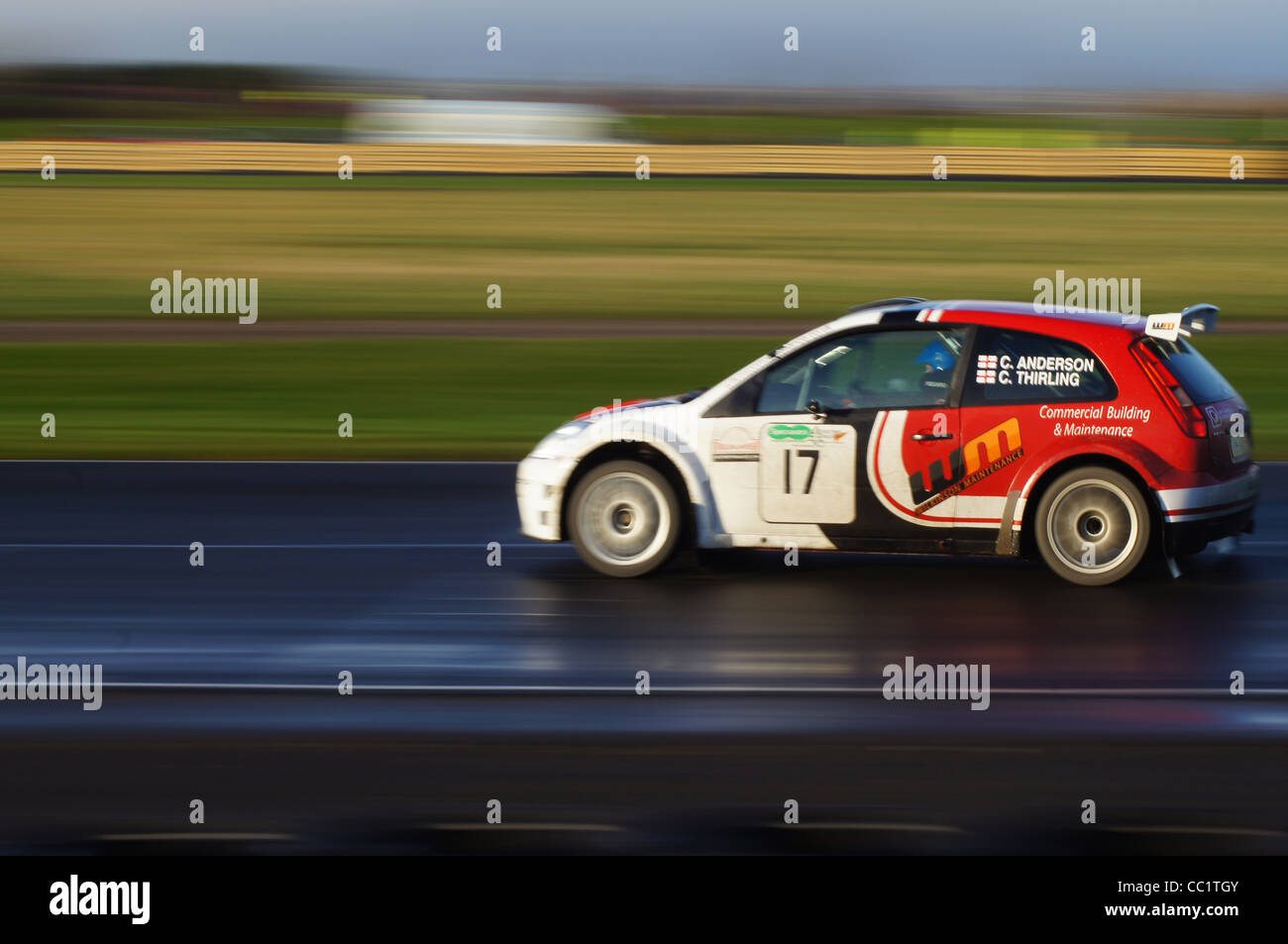 Stadi di Natale al Rally di circuito di Croft vicino a Darlington in Regno Unito Gennaio 2012 Foto Stock