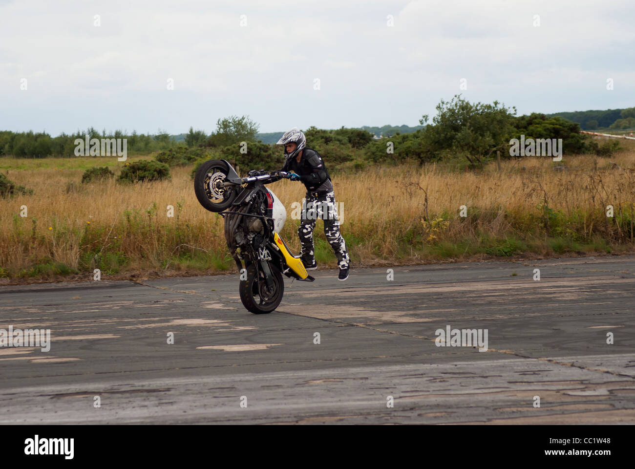 Motore stunt bike Foto Stock