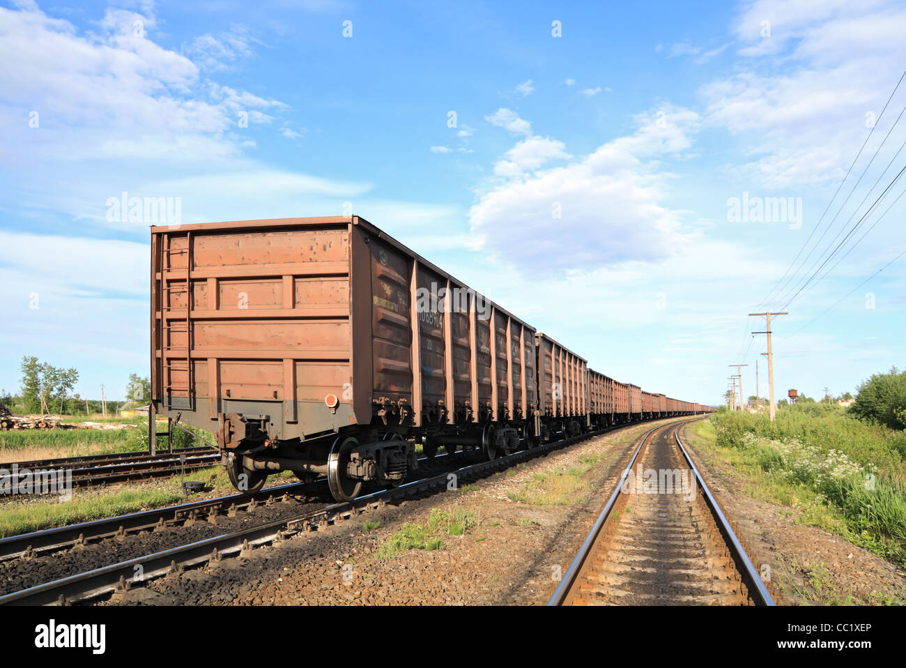 Cargo vagone ferroviario Foto Stock