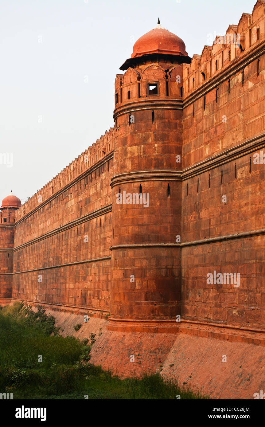 Il Forte rosso Lal Qila, Vecchia Delhi, India Foto Stock