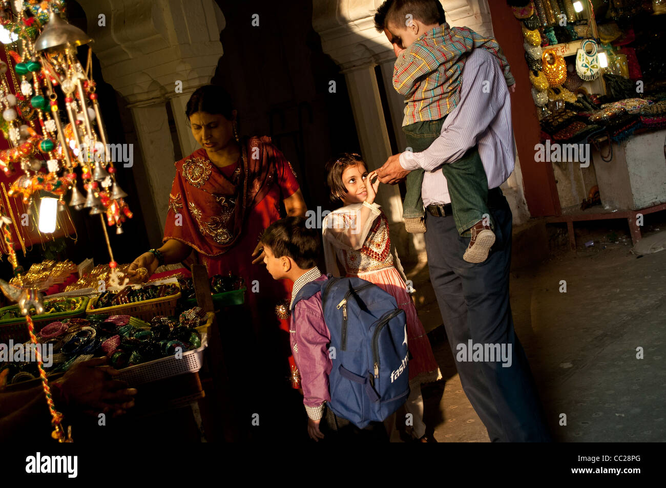 Chhatta Chowk o Bazaar coperto, il Forte rosso Lal Qila, Vecchia Delhi, India Foto Stock