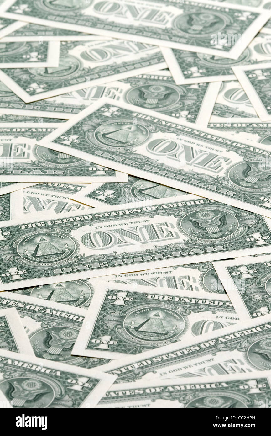 Un tappeto di dollari americani Foto Stock