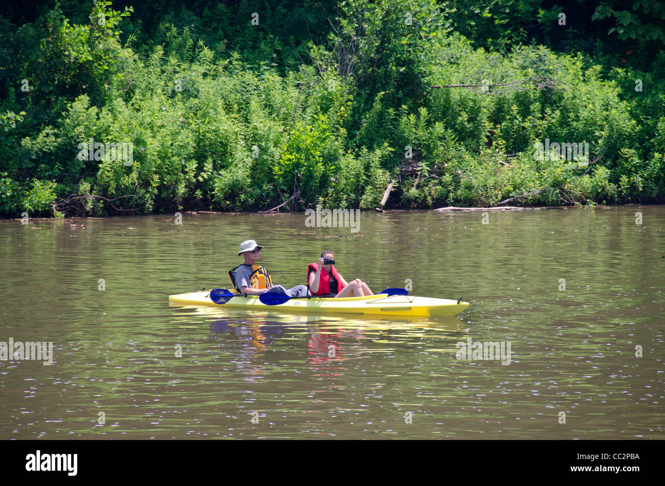 New york, Canale Erie, Mohawk River a schenectady. Foto Stock