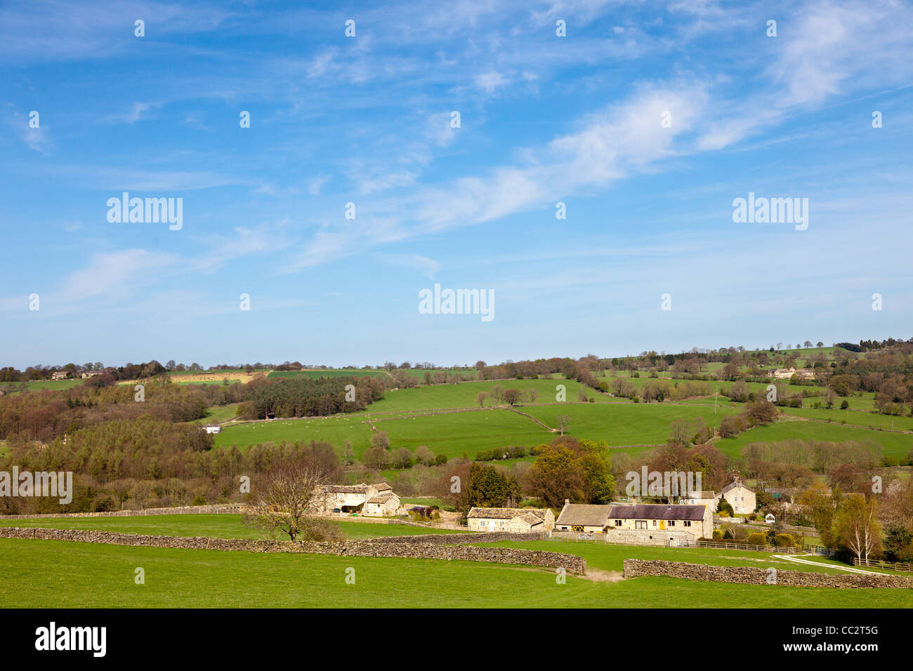 Paesaggio rurale vicino Birstwith North Yorkshire, Inghilterra Foto Stock