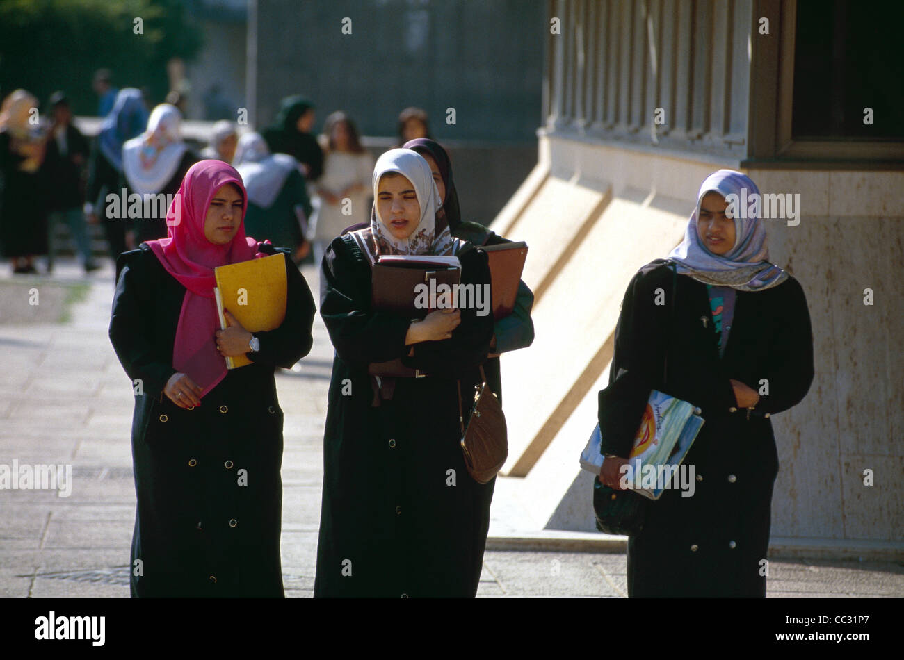 La vita nel campus dell Università di Bengasi, Libia la più antica Università fondata nel 1955. Foto Stock