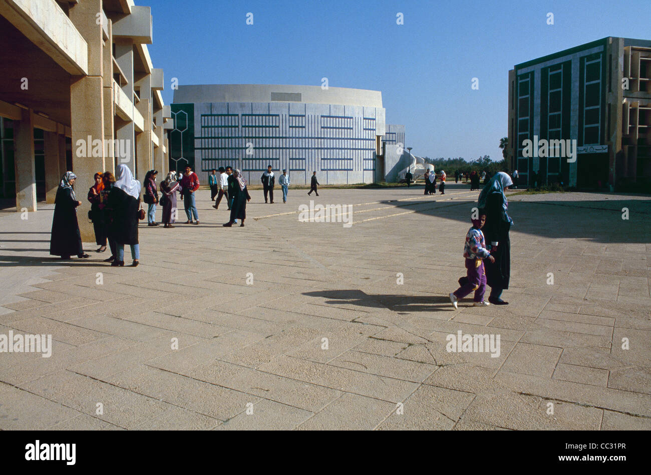 La vita nel campus dell Università di Bengasi, Libia la più antica Università fondata nel 1955. Foto Stock