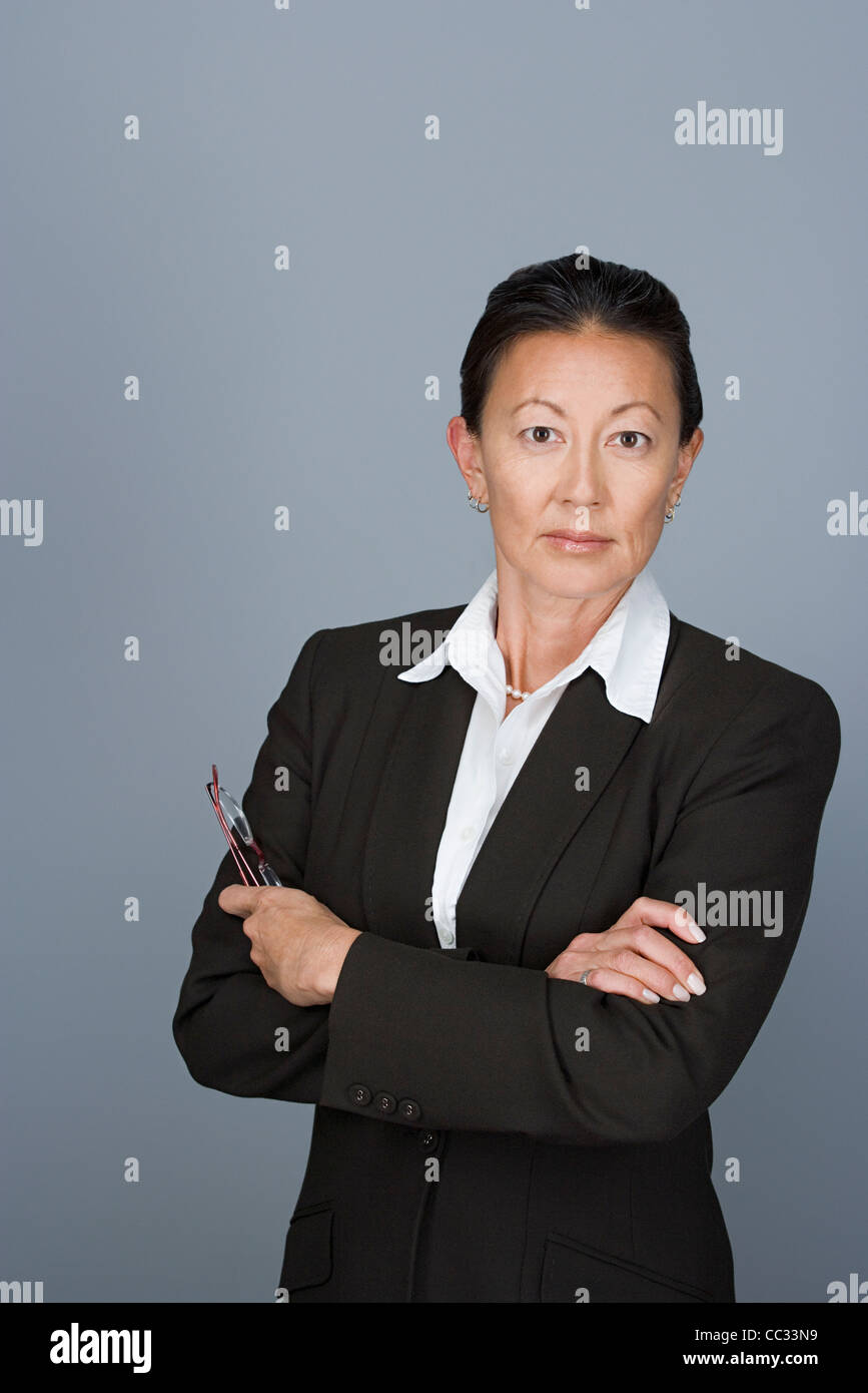 Ritratto di felice coppia imprenditrice Foto Stock