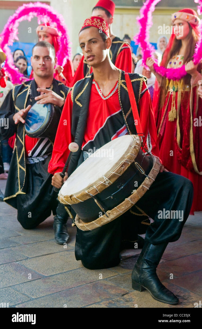 I Drusi persone partecipa a Isfiya festival annuale il 22 ottobre 2011 , Isfiya è uno dei più grandi villaggi Drusi in Israe Foto Stock