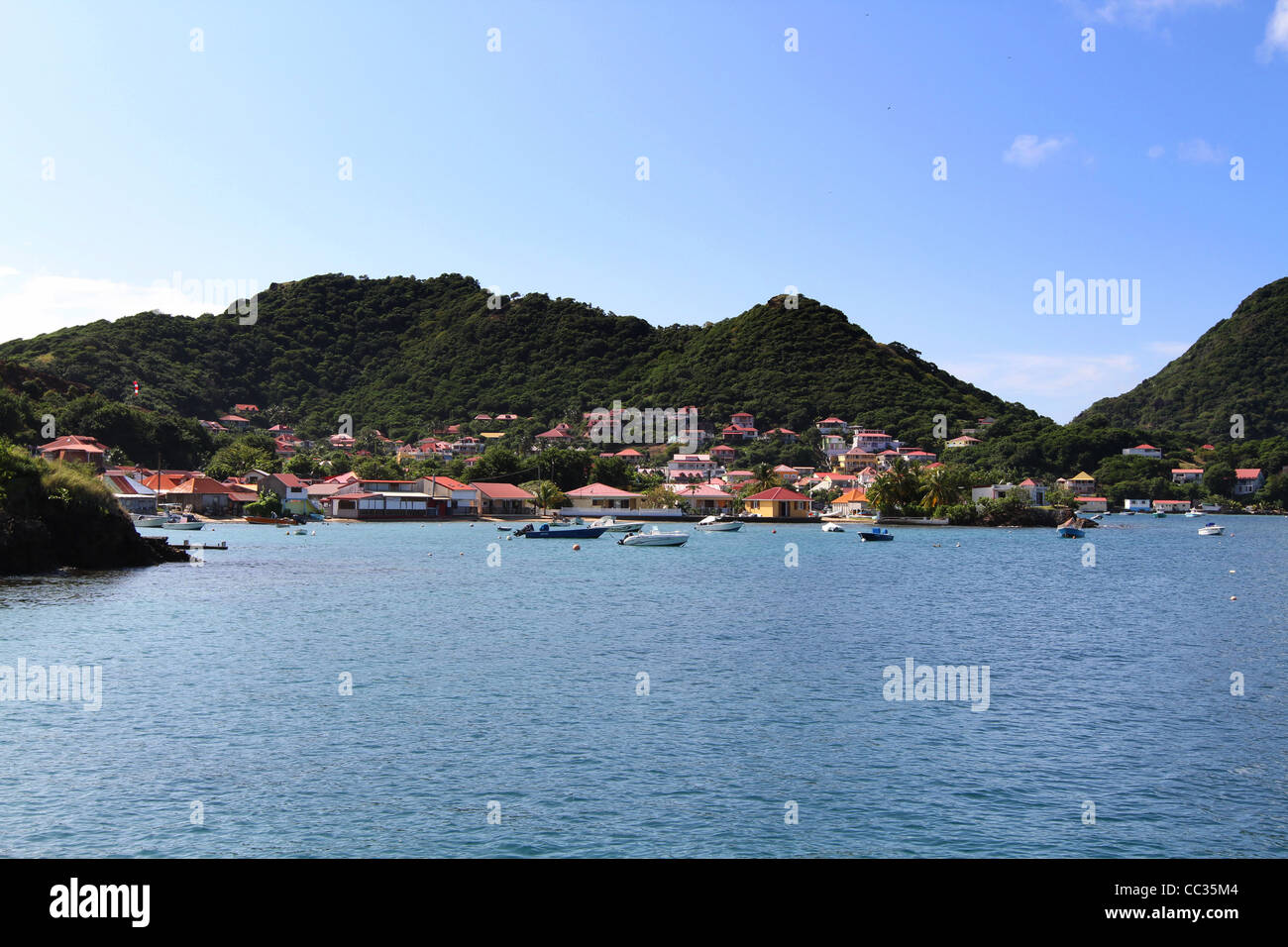 Basse-Terre città sulle isole Des Saintes nei Caraibi orientali Foto Stock