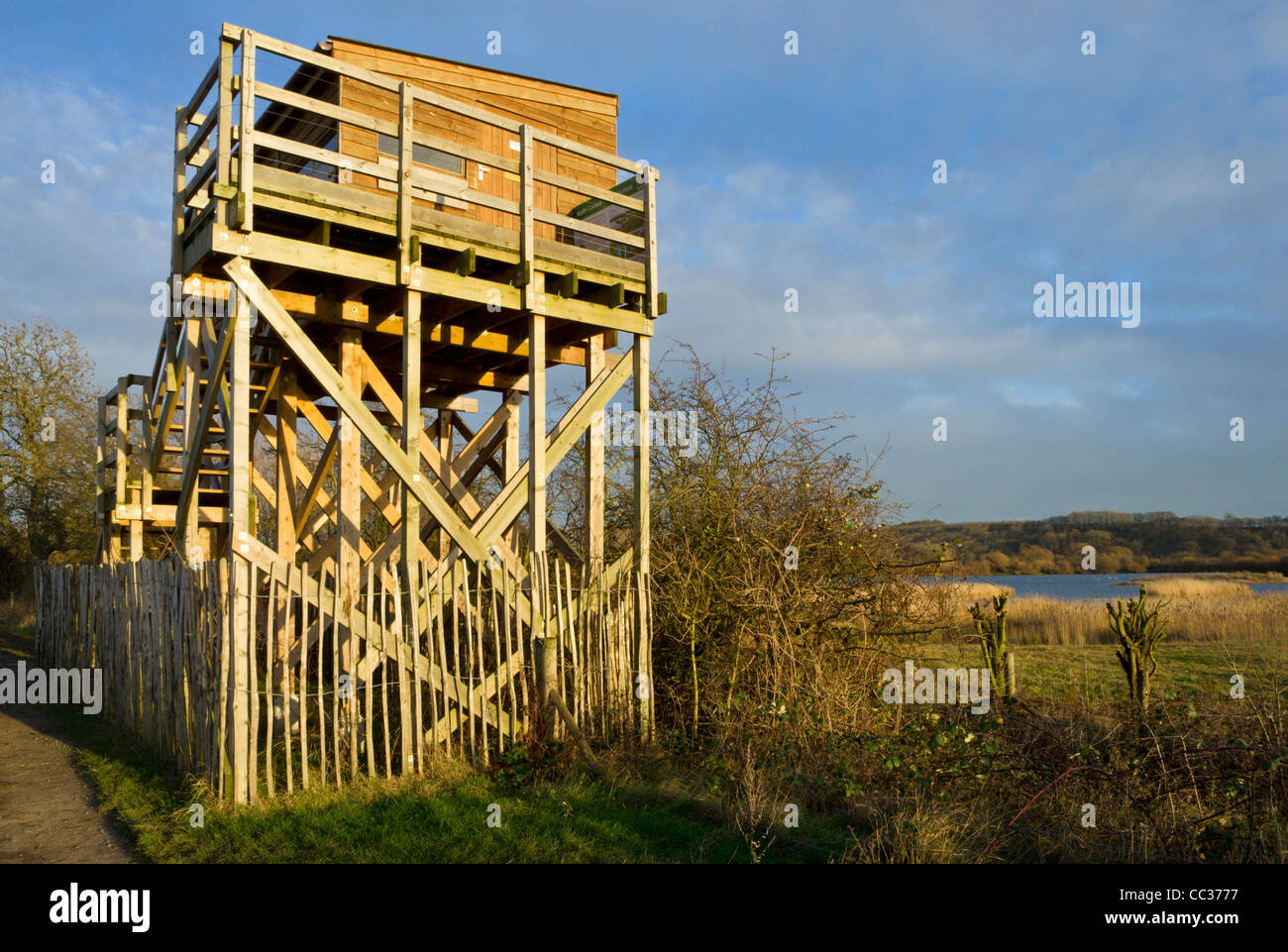 Bird watching nascondi Attenborough centro natura riserva Nottingham Nottinghamshire England Regno Unito GB EU Europe Foto Stock