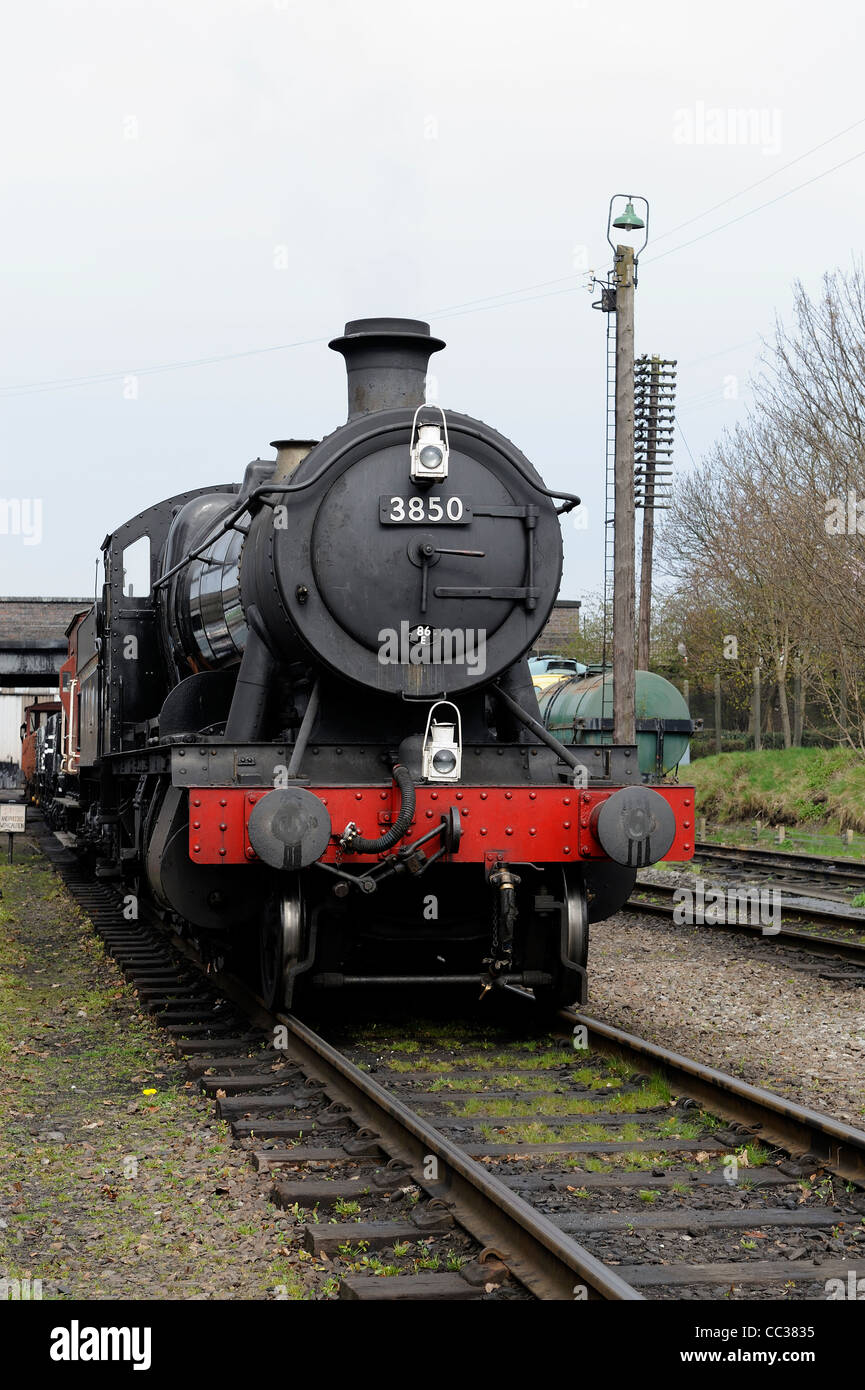 British locomotiva a vapore great western 3850 Great central railway loughborough England Regno Unito Foto Stock