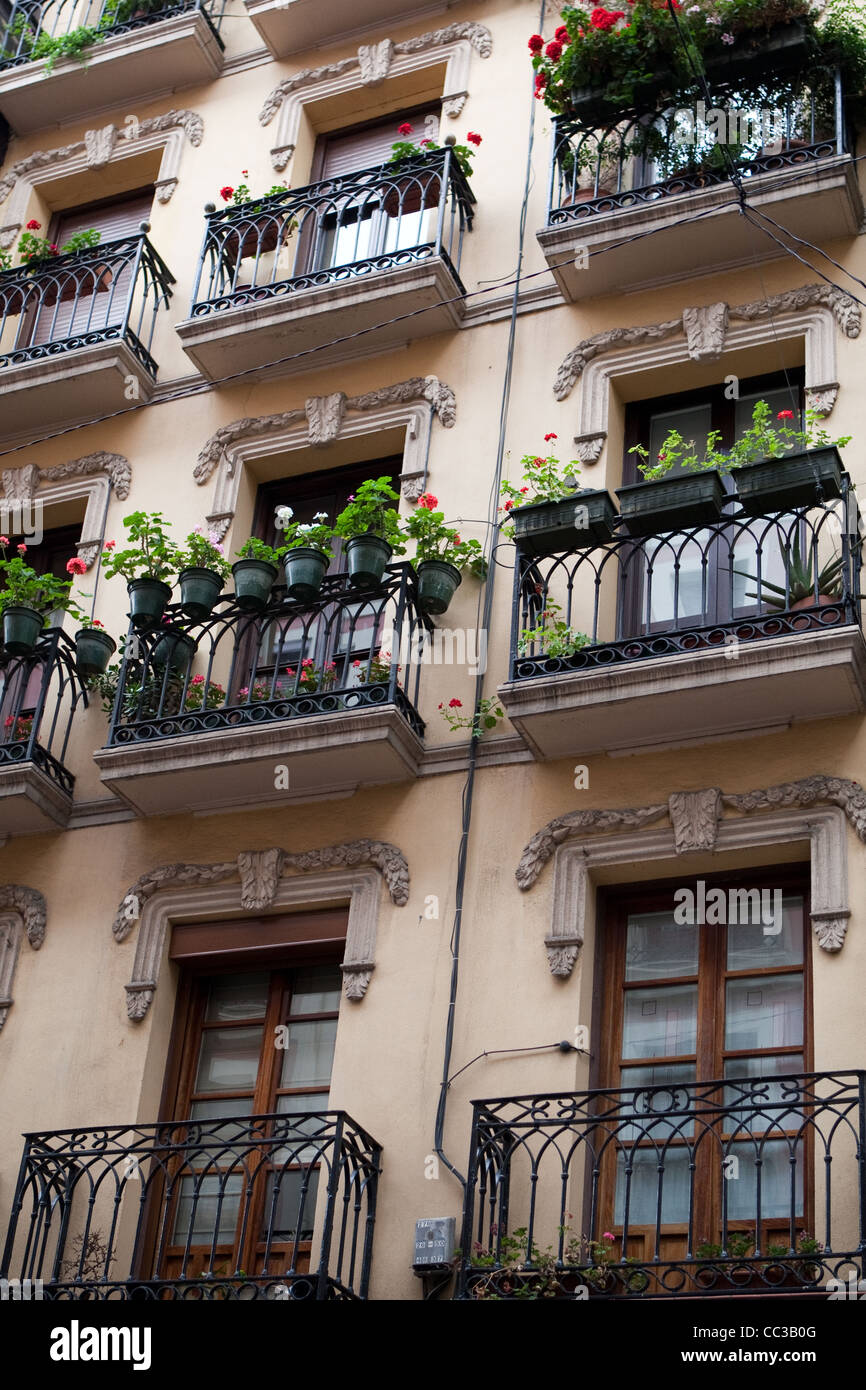 Appartamenti, Casco Viejo, Bilbao, Spagna Foto Stock