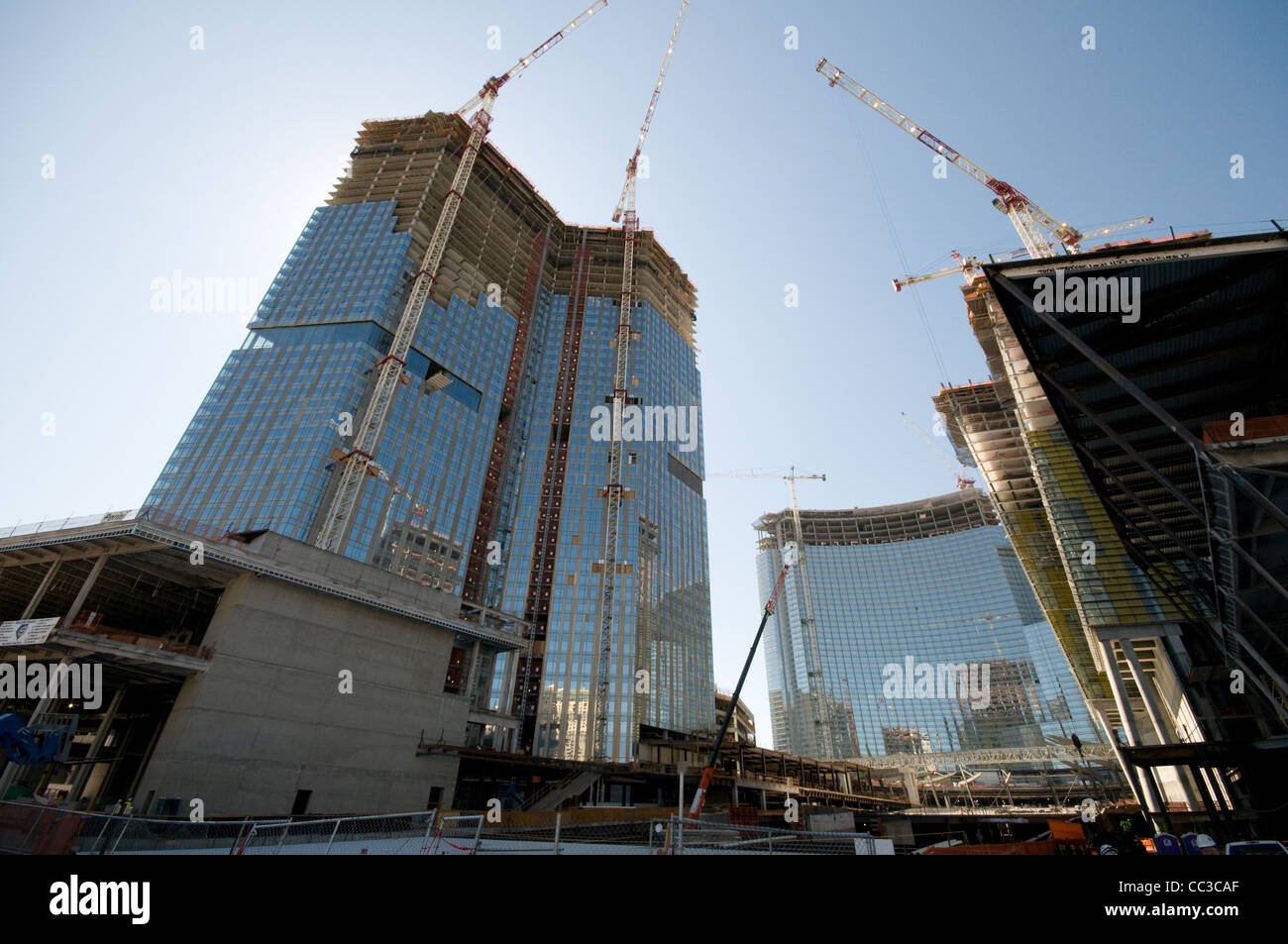 Il Cosmopolitan Hotel in costruzione, Las Vegas Foto Stock