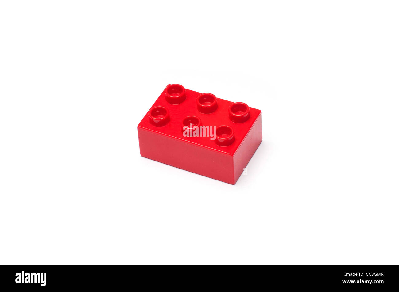 In rosso di un blocco per costruzioni da gioco Foto Stock
