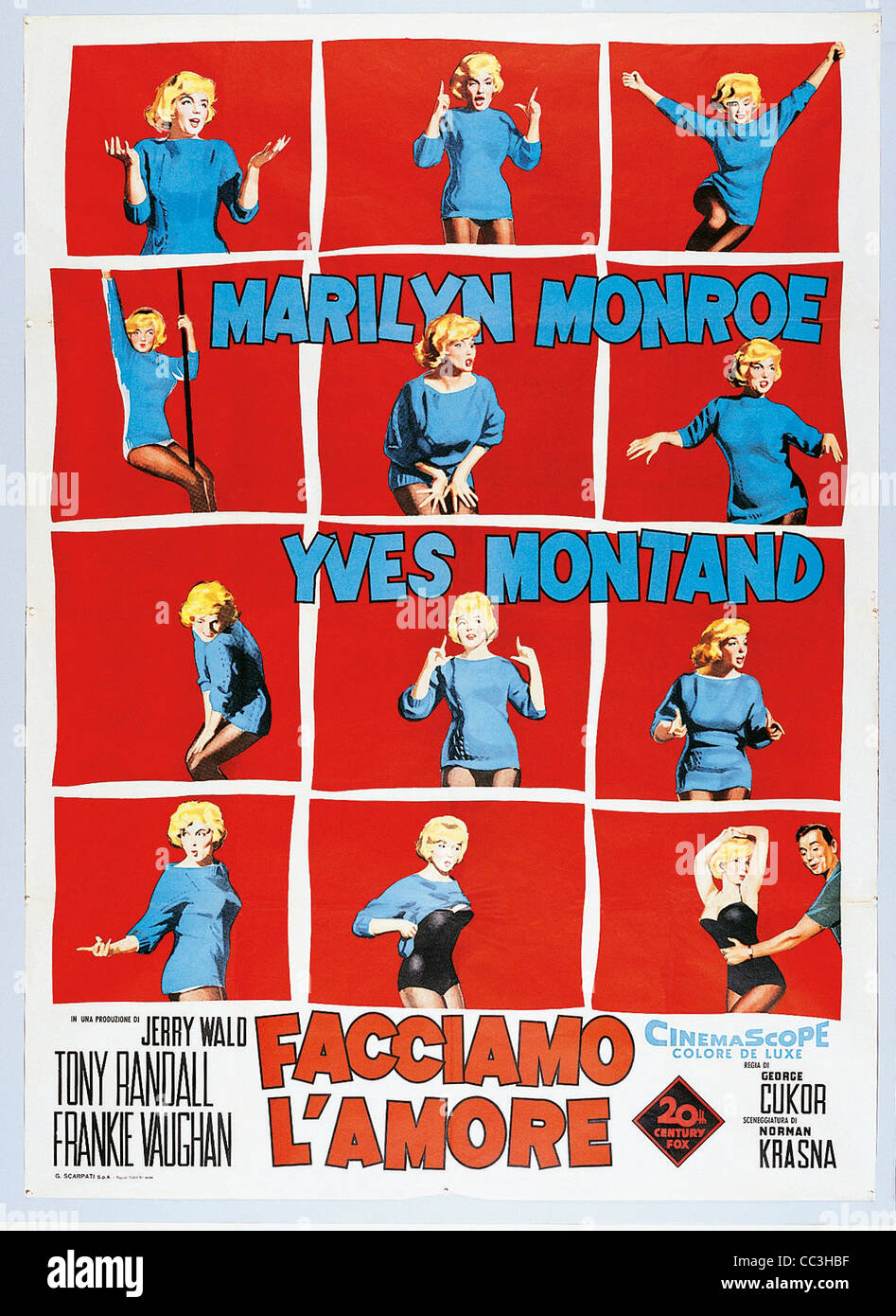 Cinema Poster: Facciamo Amore (Facciamo Amore), 1960, diretto da George Cukor, con Marilyn Monroe, Yves Montand. Foto Stock