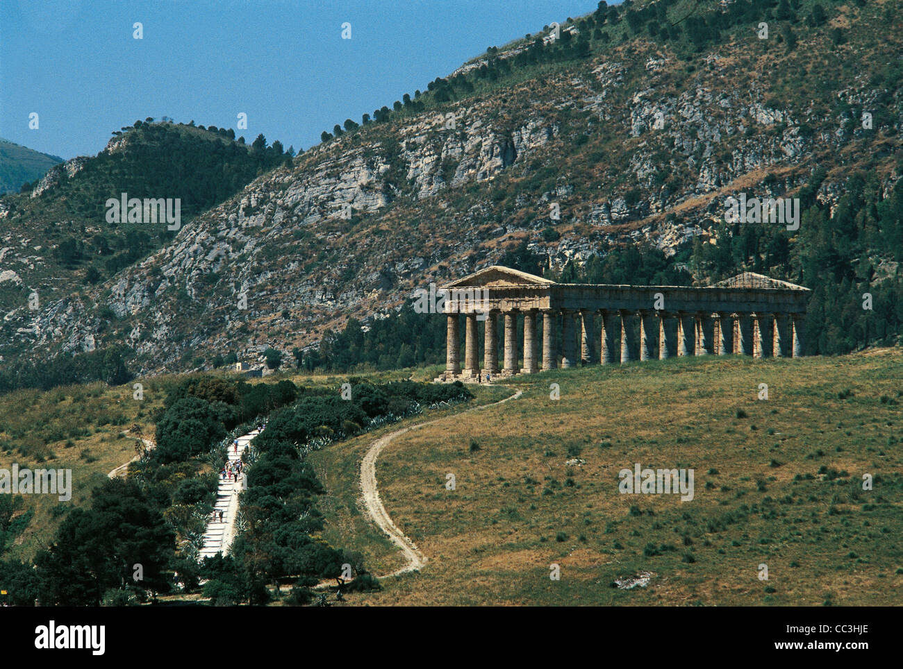 Sicilia - Segesta (Tp). Il Tempio dorico del V secolo a.c. Foto Stock