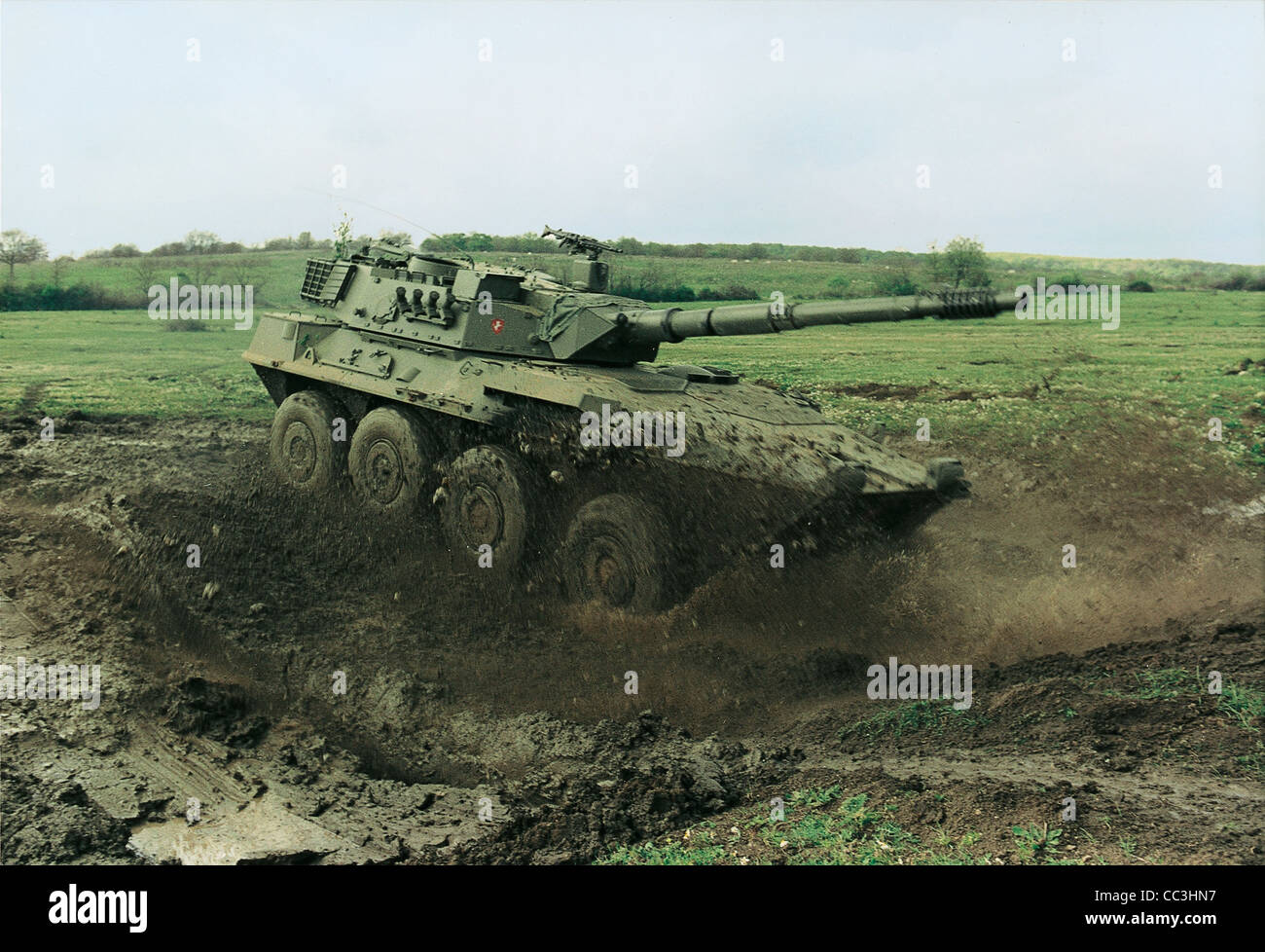 Italiana del ventesimo secolo i veicoli militari armati pesanti Centauro degli anni novanta Foto Stock