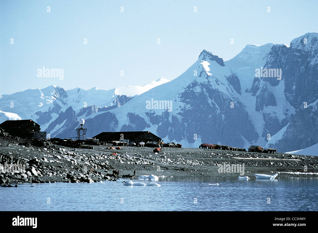 Isola di Adelaide Antartico base scientifica della lingua inglese Rother Foto Stock
