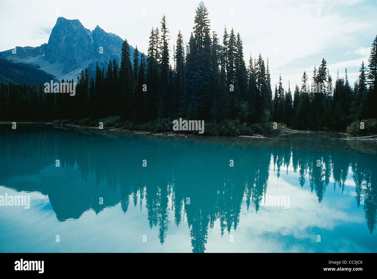 Il Lago di Smeraldo Canada Rockies una meraviglia del Parco Nazionale di Yoho Foto Stock