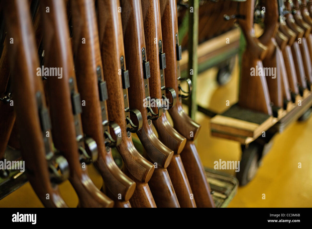 La produzione di armi di piccolo calibro in Ceska zbrojovka a.s, Uhersky Brod (CZUB) armi da fuoco in fabbrica Uhersky Brod, Repubblica Ceca. CZUB Foto Stock