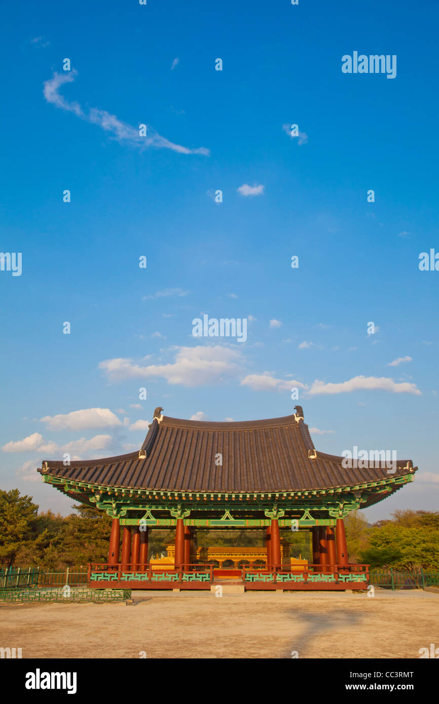 Corea, Gyeongsangbuk-do, Gyeongju, Anapji stagno Foto Stock