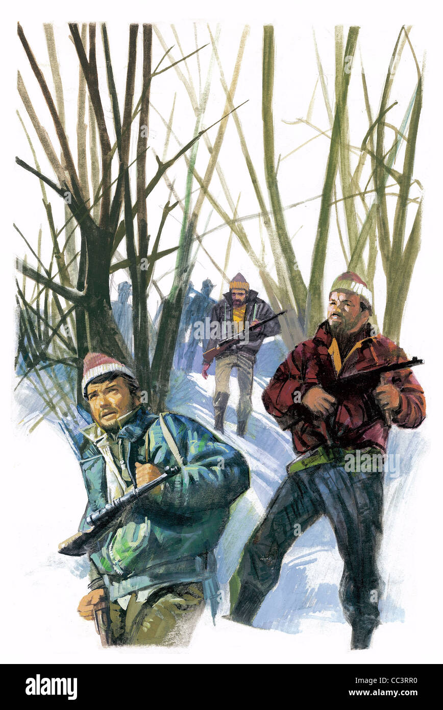 La Cecoslovacchia, la II Guerra Mondiale (1939-1945)? Dipartimento combattente della resistenza - Caffè Pittura Foto Stock