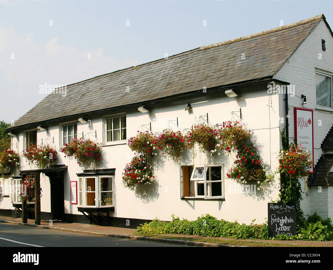 Il paese di Rose Pub al Hawridge, Chesham, Buck, REGNO UNITO Foto Stock