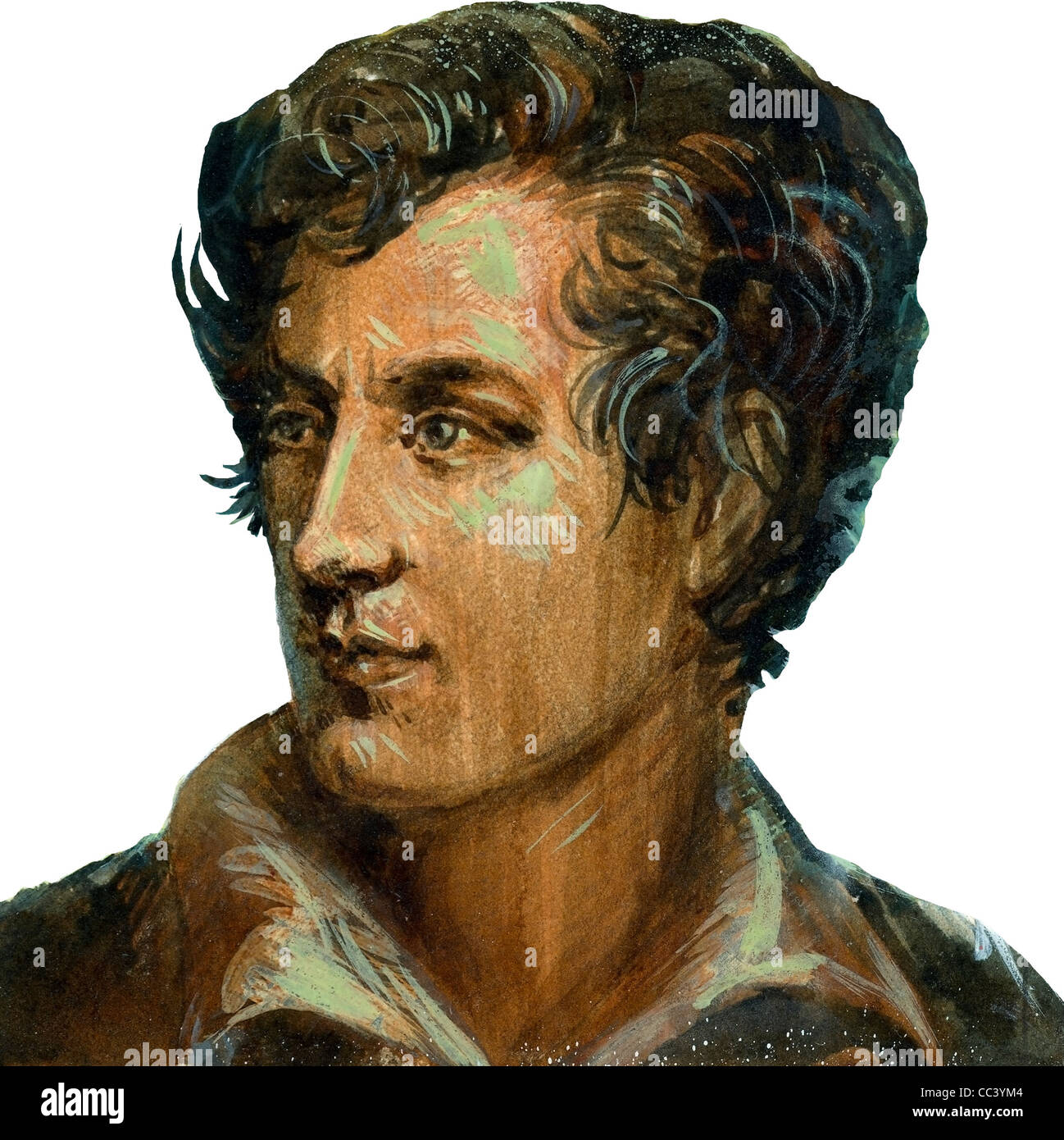 Regno Unito / XVIII XIX secolo - George Gordon Byron (1788-1824), poeta - pittorica della tabella Foto Stock